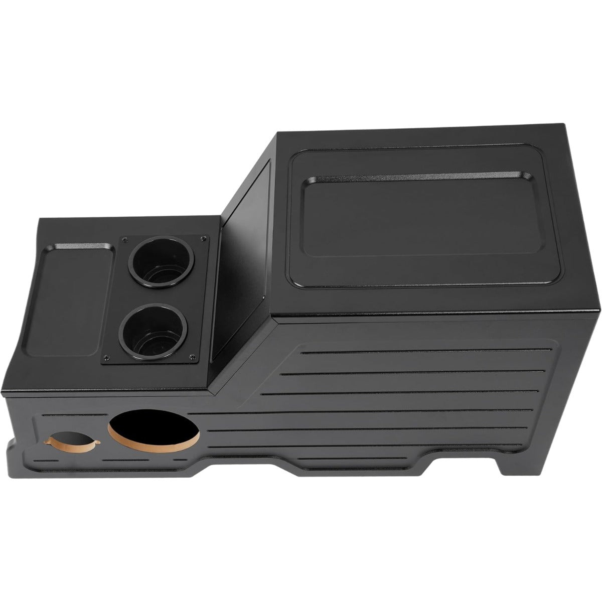 Center Console Subwoofer Box Compatible with 02-05 Dodge Ram | Crew /Single And Quad Cab MDF+Plastic(ABS) PVC Black Finish Black