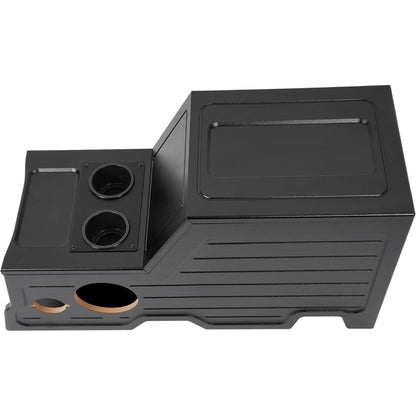 Center Console Subwoofer Box Compatible with 02-05 Dodge Ram | Crew /Single And Quad Cab MDF+Plastic(ABS) PVC Black Finish Black