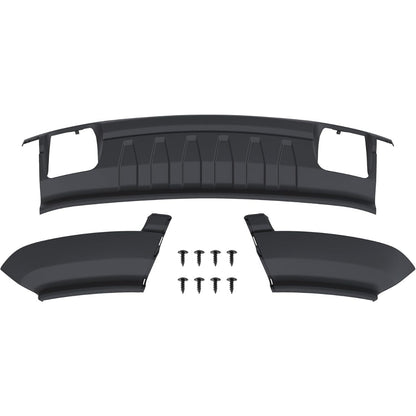 HECASA Front Bumper Lower Valance Compatible with 2009-2014 Ford F-150 4WD with Fog Light Holes Replacement for 9L3Z17626B FO1095228 3PCS Air Dam Deflector Valance Panel Textured Black
