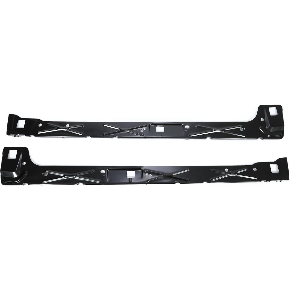 ALMULOO Pair Inner Rocker Panel Compatible with 1999-2018 Chevy Silverado & GMC Sierra Extended Cab Steel Electrophoresis Black Left + Right Side
