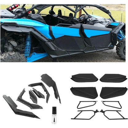ECOTRIC Fender Flares & Lower Half Door Panels Compatible with 2017-2022 Can Am Maverick X3 Max RR 1000 Turbo XDS XRS/R Two Packages Replacement for 715002973 715003751 715002903