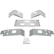 ALMULOO Front Bumper 3Pcs w/Tow, Vent, Fog Light Cut-outs