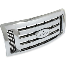 Silver Grille Compatible With 2009-2014 Ford F-150 XL Model Bumper Grille Assembly Cover Guard Chrome Shell w/Black Insert 9L3Z8200D FO1200511