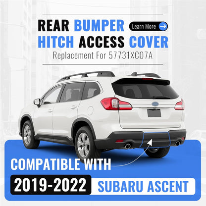 Rear Bumper Hitch Cover Panel Compatible with 2019-2025 Subaru Ascent Access Cover Replacement for 57731XC07A PP Plastic
