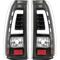 Load image into Gallery viewer, Kojem LED Tail Lights Compatible with 1999-2006 Chevy Silverado 1999-2002 GMC Sierra 1500 2500 3500 LED Tube Bar Taillight Lamp (Clear Lens+Black Housing) LYPL-023S-1
