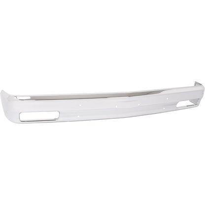 KUAFU Front Bumper Face Bar Compatible with 1982-1994 Chevy Chevrolet S10 Blazer GMC S15 Jimmy Sonoma W/License Plate W/O Impact Strip Holes Impact Bar Replacement for GM1002365 14033726