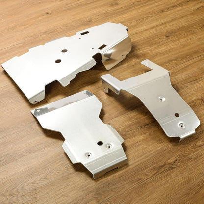 Full Belly Skid Plate Guard Aluminum Compatible with 2015-2019 Honda Rubicon IRS 500 520 Glide Swing Arm 3Pcs