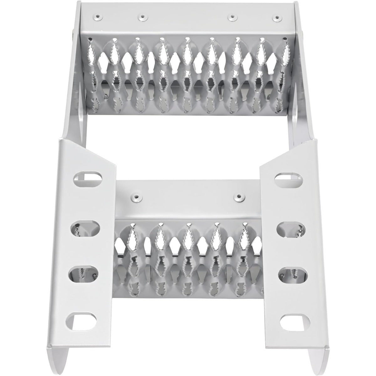 HECASA 10” Truck Frame Step Mounted Side Steps Compatible with Peterbilt Frame Fit Make or Model Class 8 Semi Truck Bed Running Boards w/Mounting Hole Pattern Aluminium Silvery