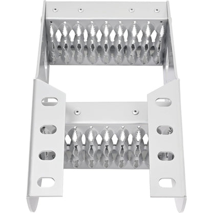 HECASA 10” Truck Frame Step Mounted Side Steps Compatible with Peterbilt Frame Fit Make or Model Class 8 Semi Truck Bed Running Boards w/Mounting Hole Pattern Aluminium Silvery