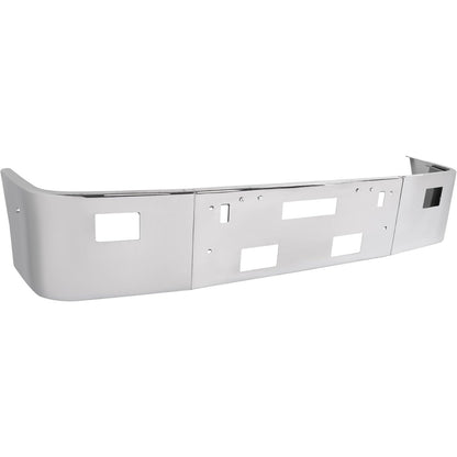 ALMULOO Front Bumper 3Pcs w/Tow, Vent, Fog Light Cut-outs
