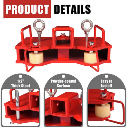 KUAFU 2'' Forklift Trailer Hitch Receiver 6500 LBS Capacity for Dual Pallet