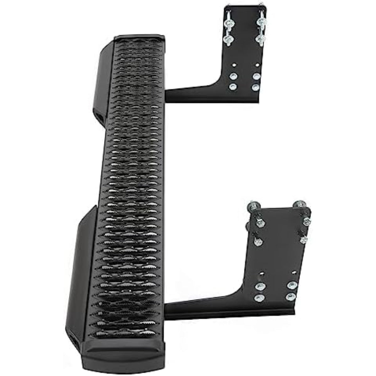 7" Rear Grip Step Compatible with 2007-2023 Mercedes-Benz Sprinter 1500 2500 Rear Step Bar Side Steps Running Board w/Dock Bumper & Reflective Tape Black Steel