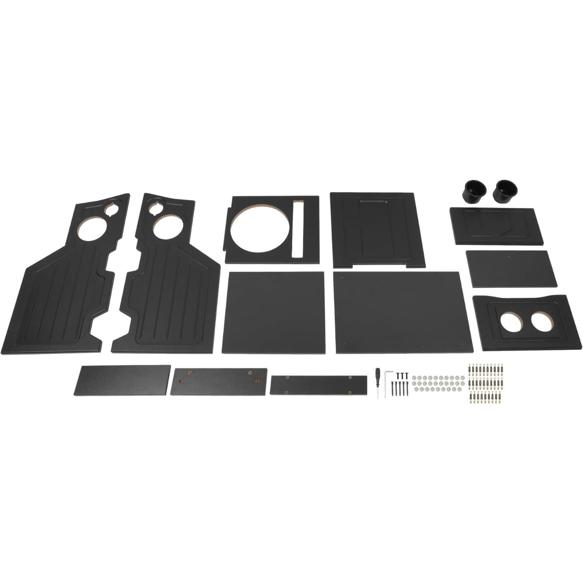 Center Console Subwoofer Box Compatible with 2006-2008 Dodge Ram | Crew /Single /Quad Cab MDF+Plastic(ABS) Black Center Console Subwoofer Box