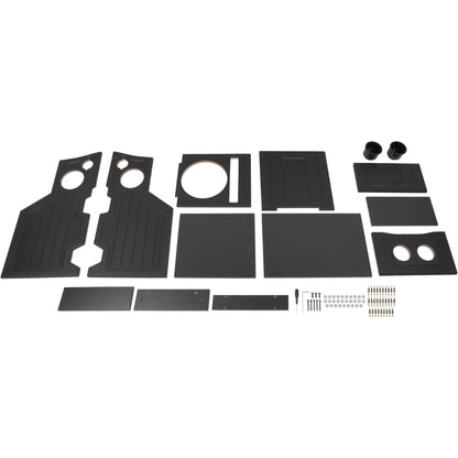 Center Console Subwoofer Box Compatible with 2006-2008 Dodge Ram | Crew /Single /Quad Cab MDF+Plastic(ABS) Black Center Console Subwoofer Box