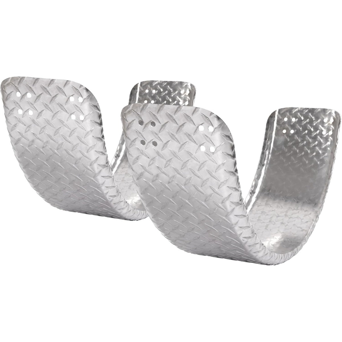 Diamond Plate Round Single Axle Trailer Fender Universal Fits Most 13"-15" Tires Aluminium Silvery 2PCS 31.48" L x 9.11" W x 15.24" H