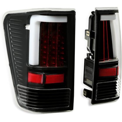 ALMULOO 2PC Tail Lights LED Compatible with 2004-2015 Nissan Titan