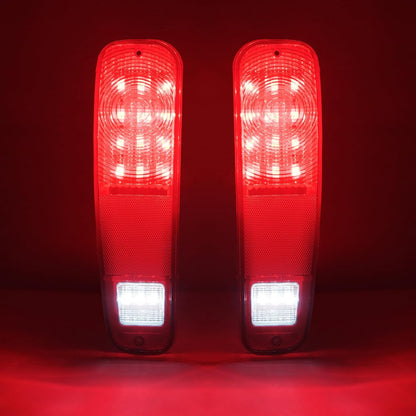 HECASA LED Tail Lights Brake Lamps Compatible with 1973-1977 Ford Pickup F100 F150 F250 F350 Driver & Passenger Side - Red Lens