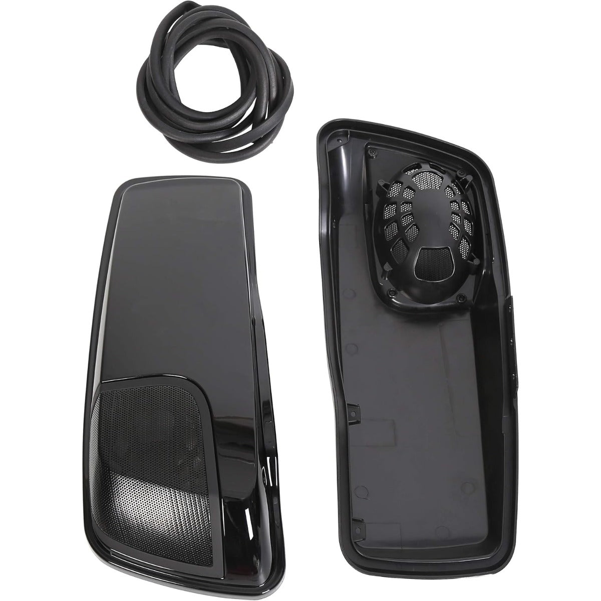 HECASA Saddlebag Speaker Lid w/ 5"x7" Speaker Grille (Pair) Compatible with 2014-2023 Harley Davidson Touring FLT FLHT FLHTCU FLHRC Road King Road Glide Street Glide Electra Glide Ultra-Classic