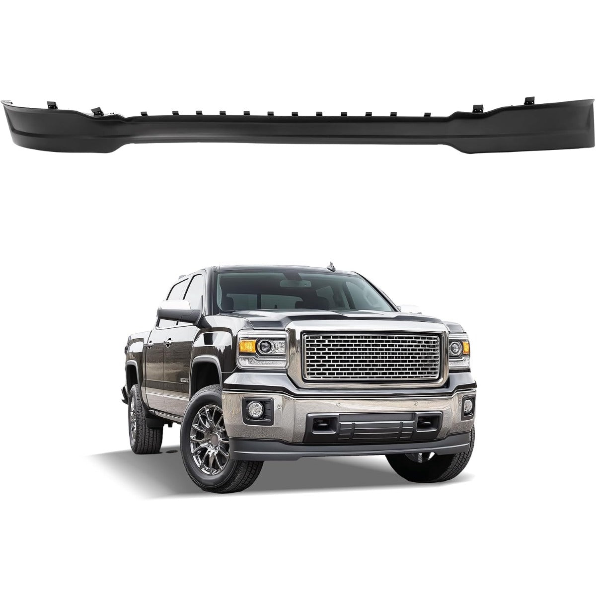 Front Lower Bumper Valance Panel Compatible with 2014-2015 GMC Sierra 1500 Replacement for GM1095199 22764087 Air Dam Deflector Valance Plastic