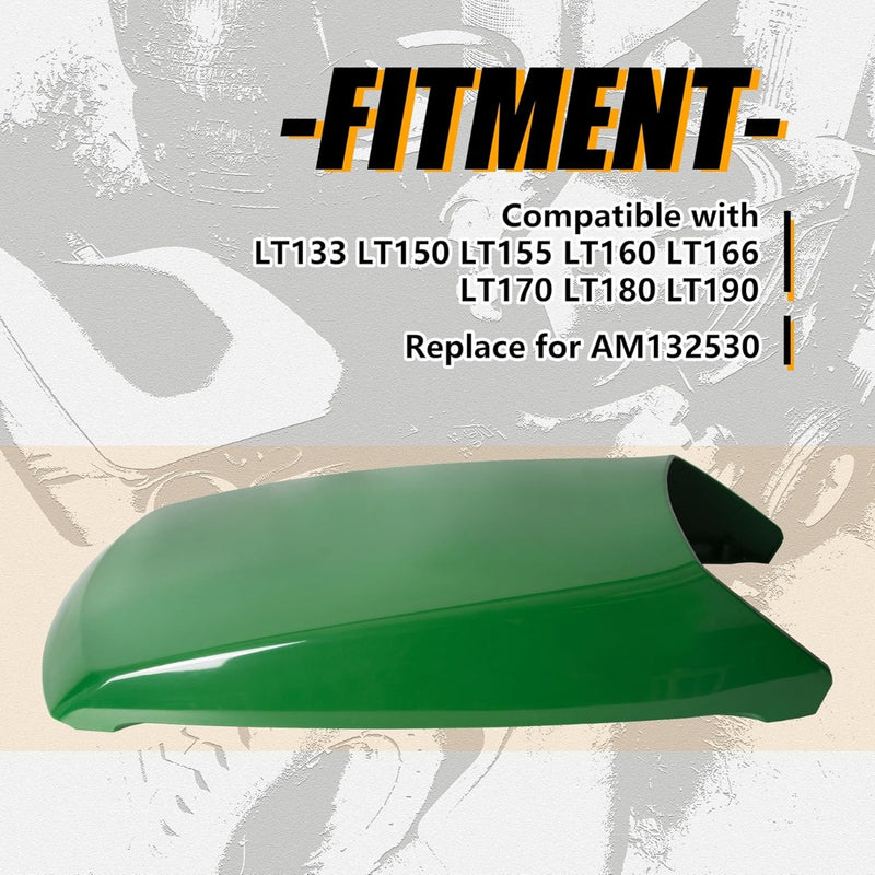 Upper Hood Replacement Compatible with John Deere LT133 LT150 LT155 LT160 LT166 LT170 LT180 LT190 - Replace for AM132530 LYJD-051