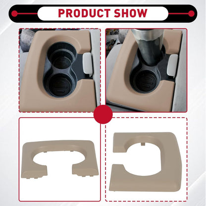 Center Console Cup Holder Armrest Pad Replacement Compatible with 2004-2014 Ford F150 TAN