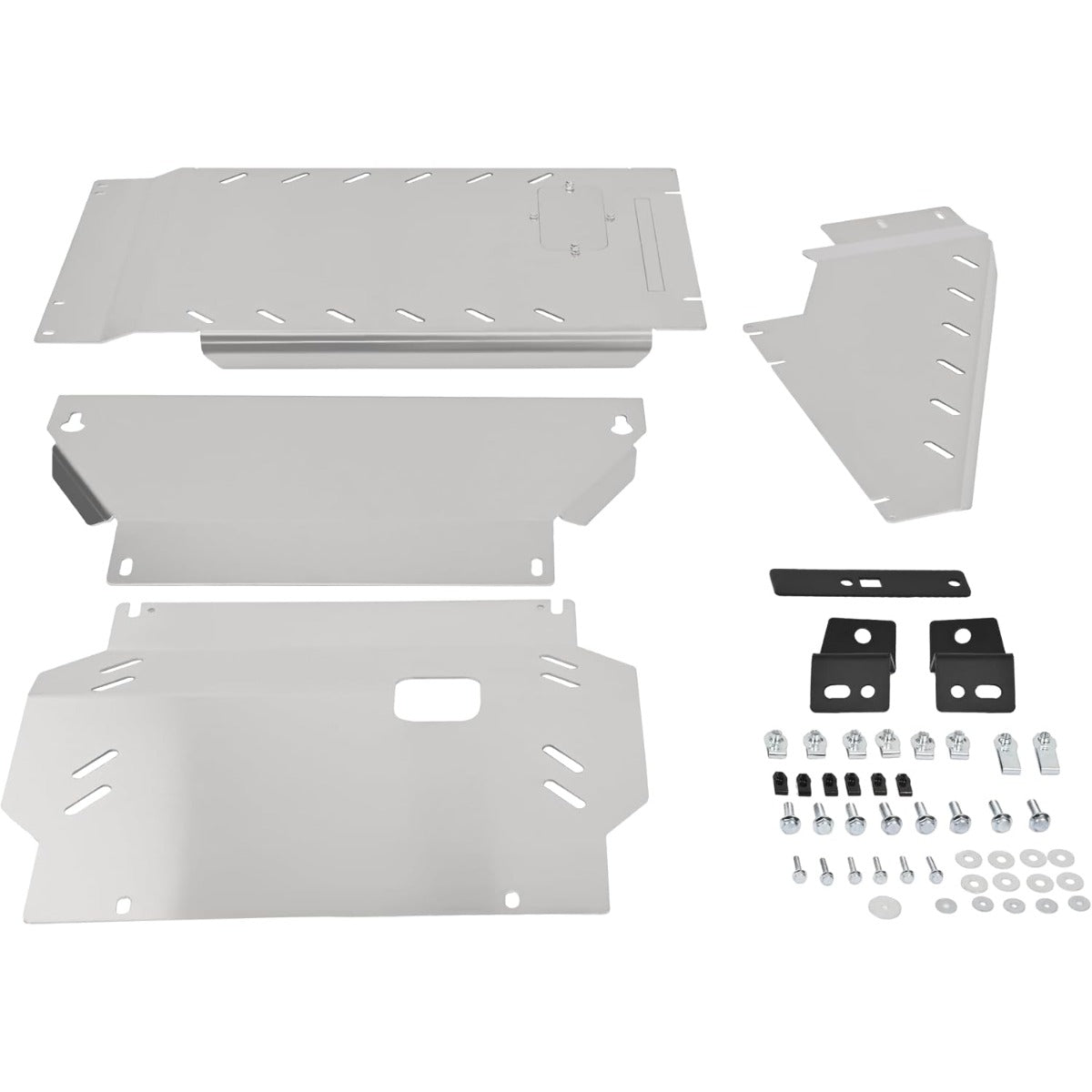 Front Skid Plate Compatible with 2009-2014 Ford F-150 4WD Including Ecoboost and Raptor Models, Aluminium Under Cover, Silvery Finish