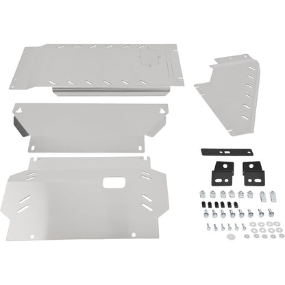 Front Skid Plate Compatible with 2009-2014 Ford F-150 4WD Including Ecoboost and Raptor Models, Aluminium Under Cover, Silvery Finish