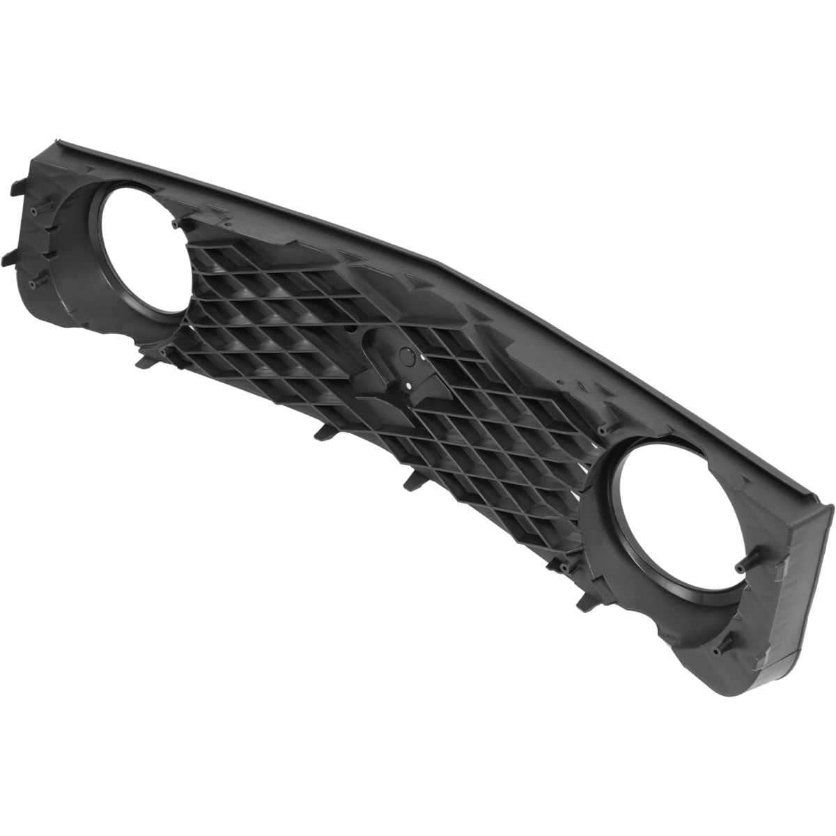 Front Bar Upper & Lower Grills 2Pcs Compatible with 2005-2009 Ford Mustang GT Plastic(PP) Bumper Black Grille w/Round Light Holes Replacement for FO1200422 FO1036114 6R3Z8200BA 7R3Z17K945BA