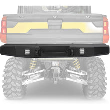 Rear Bumper W/D-Ring Base Heavy Duty Compatible with Polaris Ranger 1000/XP 1000/Crew 1000 2018-2025 Pre-drilled for Lights Protect Rear End Power Coated