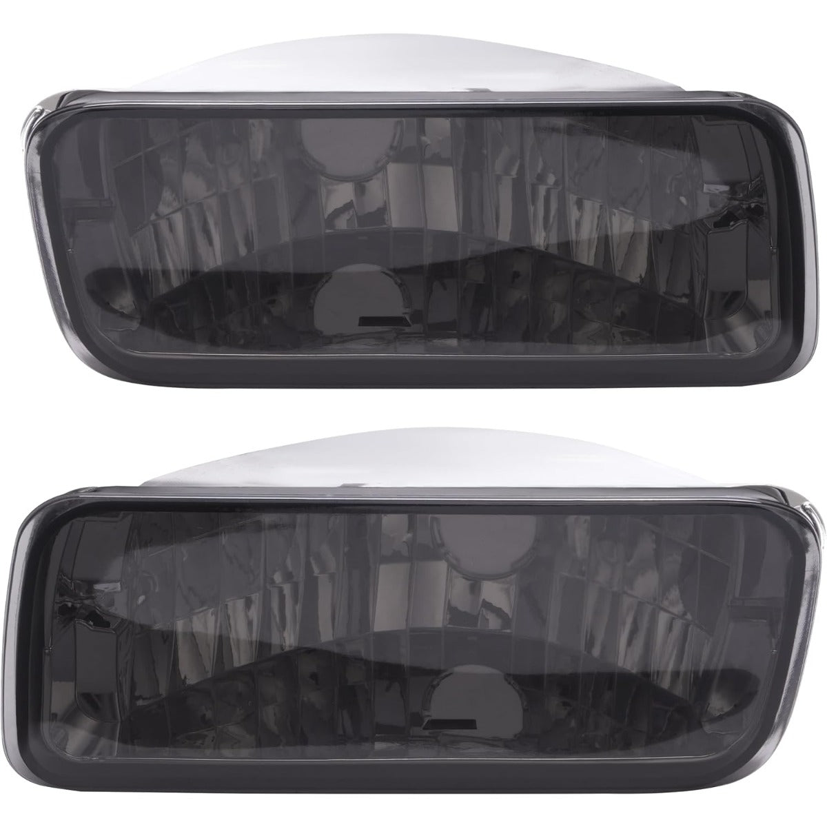HECASA Turn Signal + Side Marker Light Compatible with 1985-1992 Chevy Chevrolet Camaro Parking Bumper Signal Lamp Left & Right Replacement for GM2520165 GM2521165 - Smoke Lens 4 Pcs