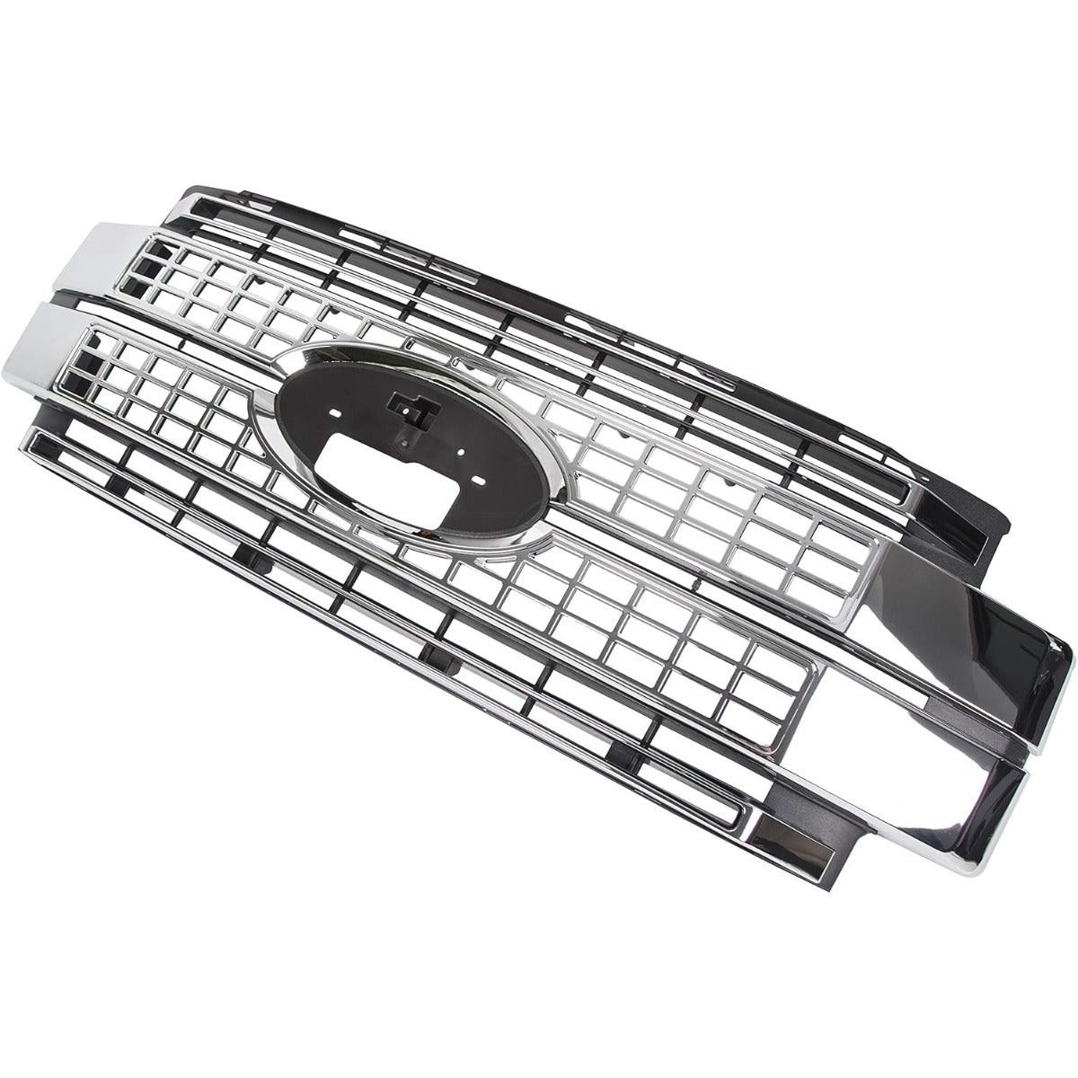 Front Bumper Hood Grille Grill Compatible with 2017 2018 2019 Ford F250 F350 F450 Super Duty Chrome (NOT ONLY OVERLAY) LYAP-293-1T