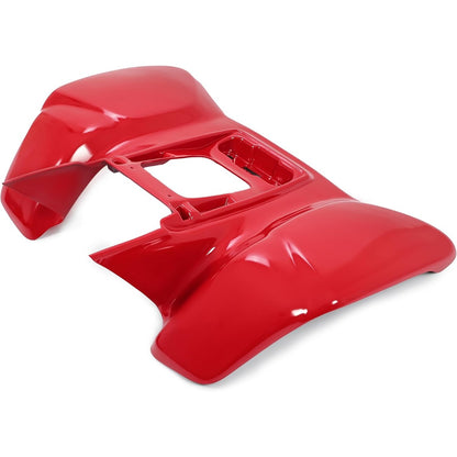 Red Plastic Front and Rear Fender Mud Guard Kit Compatible with 1999-2004 Honda 400EX Plastic