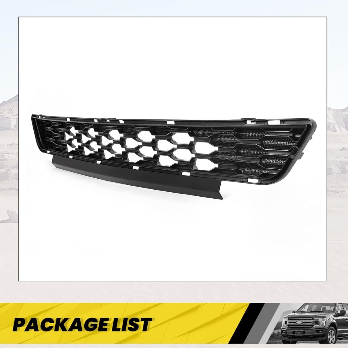 Lower Radiator Front Grille Grill Compatible with 2015-2017 Ford Mustang Replacement for FR3Z-17K945-BA FO1036168 Black