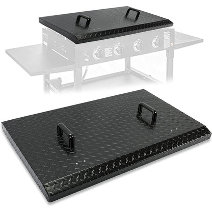 Griddle Hard Top Lid Black Grill Cover with Handle Outdoor Home BBQ Hood for 36" Front or Rear Grease Griddle 36 Inch