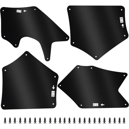 Front Splash Guards Fender Liner Shields w/Clips for 2007-2022 Toyota Tundra Sequoia Replace for Apron Seal Mud Flaps Mudflaps Mudguards 4Pcs