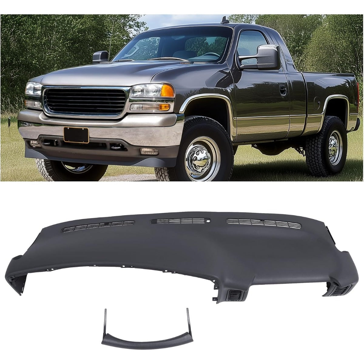 HECASA Dashboard Cover Compatible with 1999-2006 Silverado Sierra Tahoe