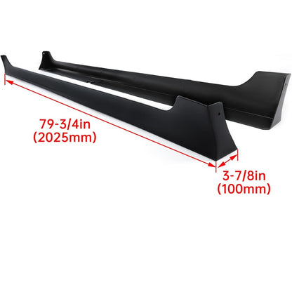 Side Skirt Compatible with 2013-2017 Honda Accord 4DR Sedan Models Rocker Panels Guard Splitter Extension Spoiler Black PP