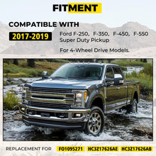 KUAFU Front Lower Bumper Valance Compatible with 2017-2019 Ford F250 F350 F450 F550 Super Duty Pickup 4-Wheel Drive Replacement for FO1095271, HC3Z17626AE Bumper Lip Air Dam Deflector PP Plastic