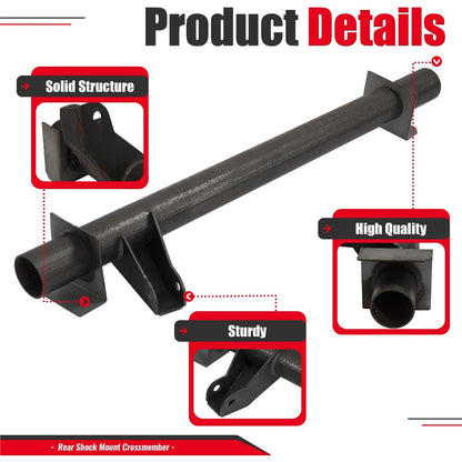 Rear Upper Shock Mount Crossmember Compatible with 2007-2014 Chevy Chevrolet Silverado 1500 GMC Sierra 1500 W/Bracket Steel Raw