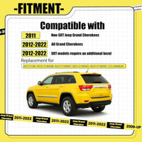 Load image into Gallery viewer, Class IV Trailer Hitch Receiver and Bezel Compatible with 2011-2022 Jeep Grand Cherokee Replacement for 82212180AC 82212180AD 3 Stages 2-inch Square Receiver (You Will Receive 2 Packages) LYAM-341-1+LYAM-341-3
