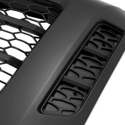 ALMULOO Front Bumper Grille Grill Compatible with 2017-2019 Nissan Titan XD Matte Black Painted