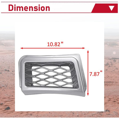 Bumper Caliper Air Duct Set Compatible with 2003-2007 Chevy Silverado 1500 Silver Front Right & Left Air Duct Cover