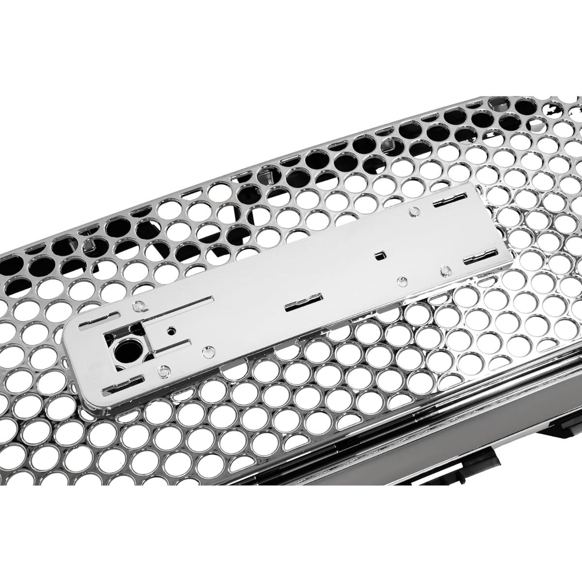 Front Upper & Lower Grill Compatible with 2007-2013 GMC Sierra 1500 Denali Bumper Grille Chrome Silvery