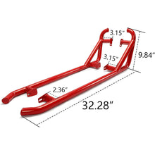 Red Nerf Bars Rock Sliders Compatible with 2014-2023 Polaris RZR XP 1000/ Turbo/Turbo S, RZR 900/900 XC/S 900/ S 1000 (2 Doors) Left & Right Side Steps - 2 Seater LYPS-007-2