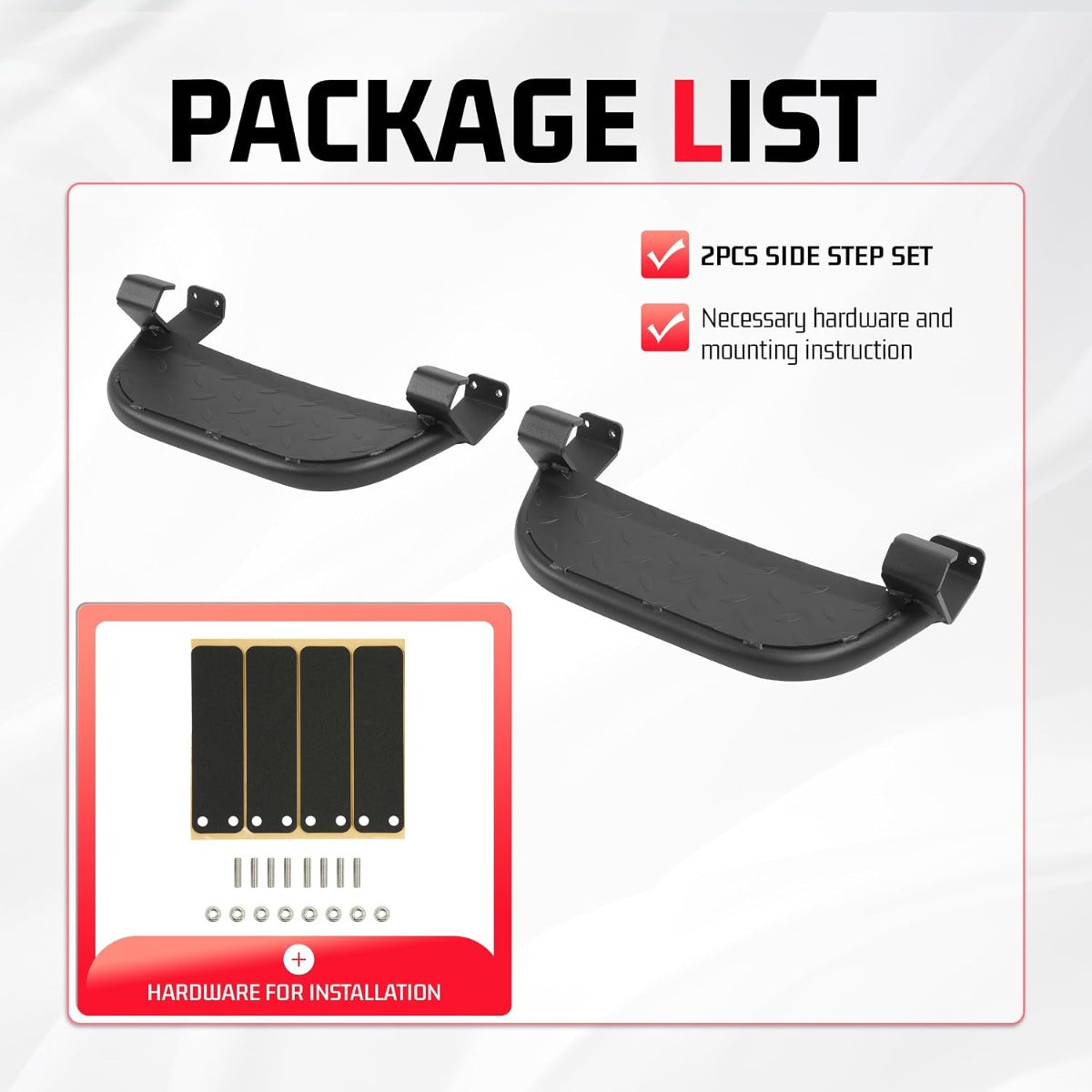 ALMULOO Step Compatible with Bronco 2/4 Door Model Running Boards Step