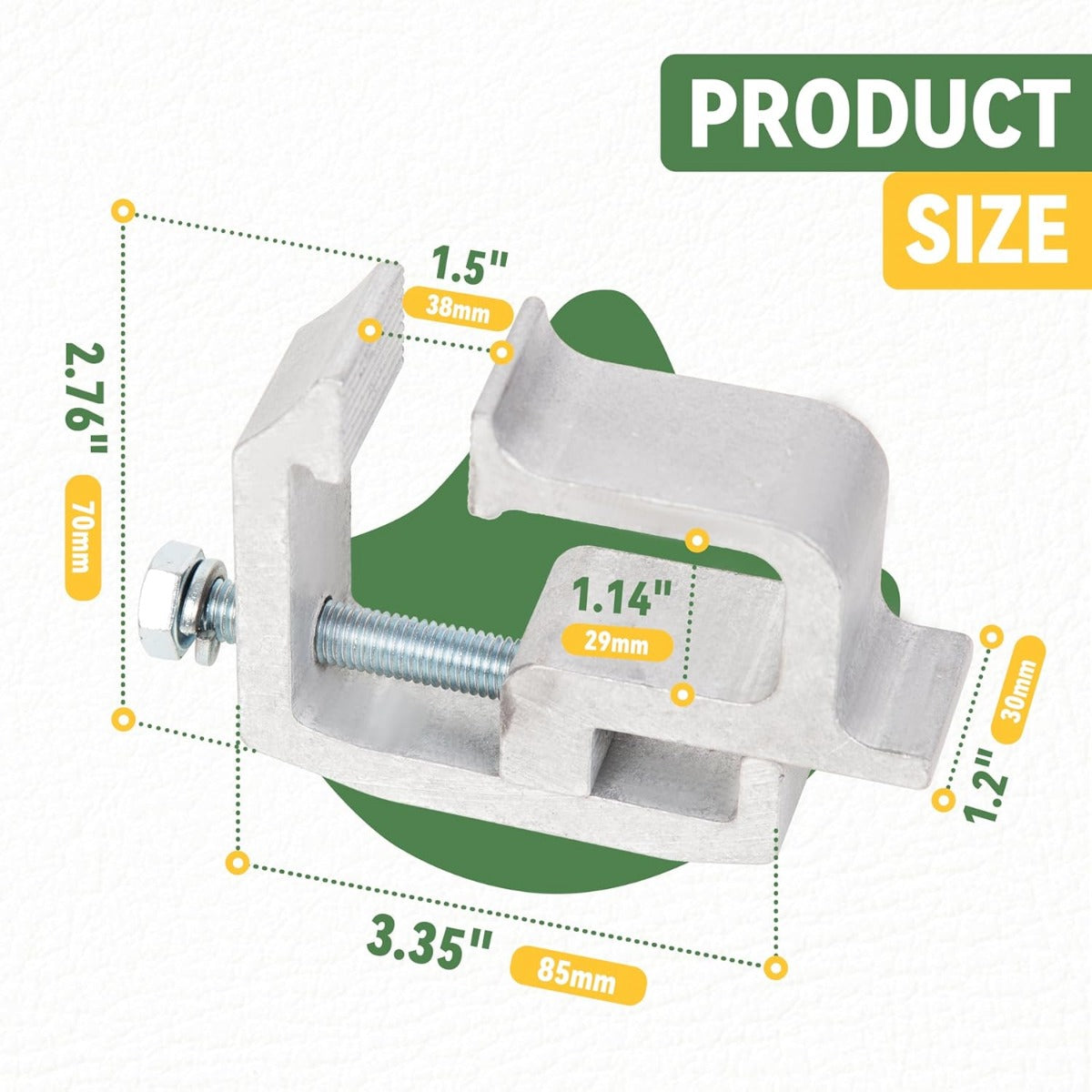 Truck Cap Mounting Clamps Compatible with Chevrolet Chevy Ford Dodge Ram Sierra Dakota Ram 1500 2500 3500 F150 F250 for Mounting Caps Camper Shell Topper Canopy Heavy Duty Aluminum (4Pcs-Silver) LYOM-055-1