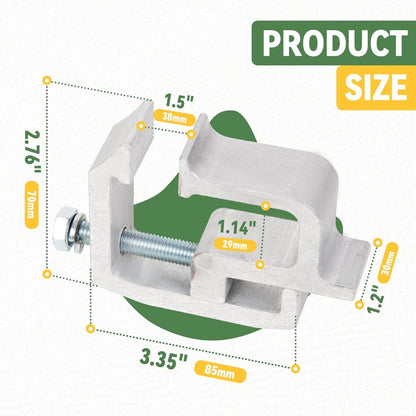 Truck Cap Mounting Clamps Compatible with Chevrolet Chevy Ford Dodge Ram Sierra Dakota Ram 1500 2500 3500 F150 F250 for Mounting Caps Camper Shell Topper Canopy Heavy Duty Aluminum (4Pcs-Silver) LYOM-055-1