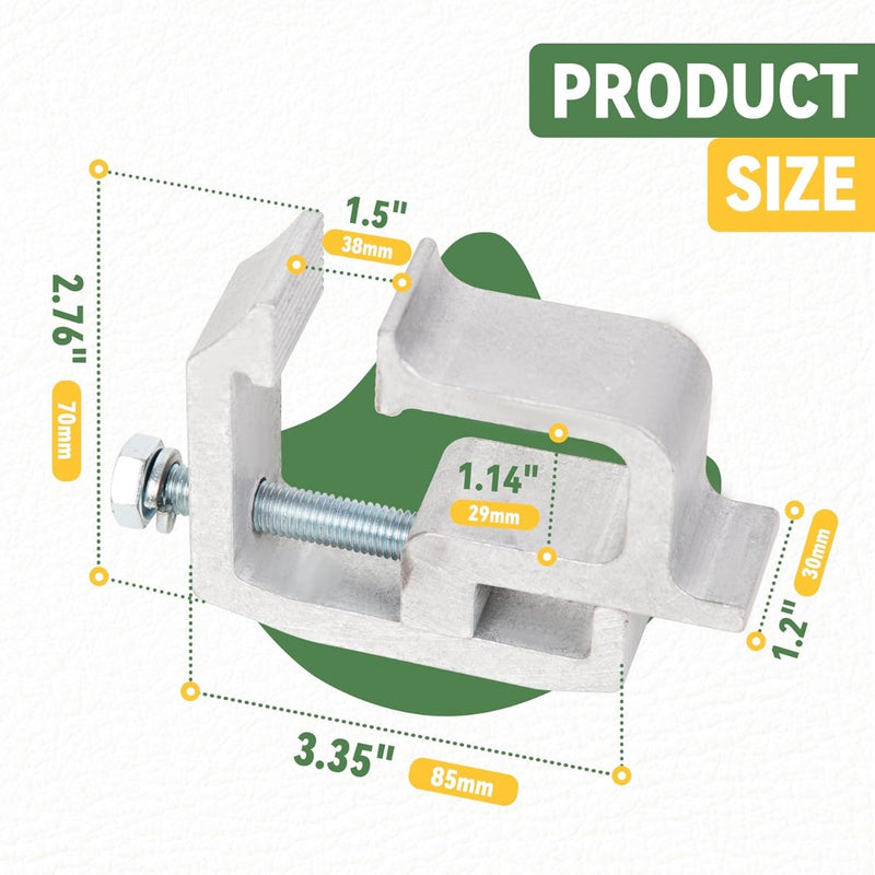 KUAFU Truck Cap Mounting Clamps Compatible with Chevrolet Chevy Ford Dodge Ram Sierra Dakota Ram 1500 2500 3500 F150 F250 for Mounting Caps Camper Shell Topper Canopy Heavy Duty Aluminum (4Pcs-Silver) LYOM-055-1