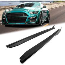 Side Skirts Body Kit Compatible with 2015-2023 Ford Mustang Exterior Rocker Panels Guard Extension Splitter Replacement w/Winglet Black Pair