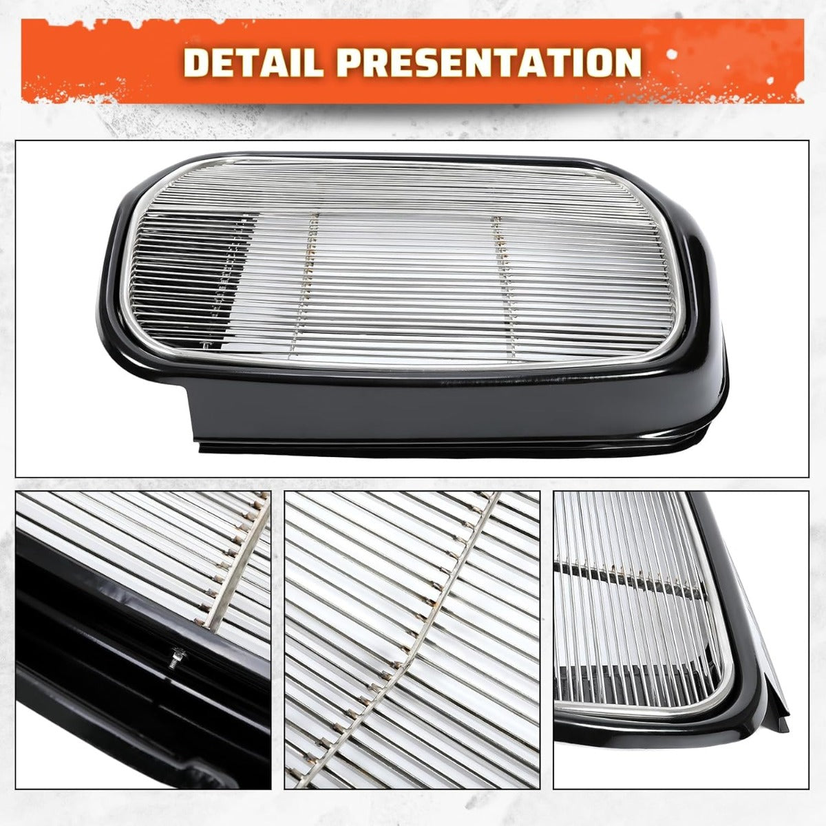 Front Grille Shell + Insert Compatible with Ford 1932 Models Model B/BB / 18 Polished Stainless Steel (Without Crank Hole) LYAM-414S-1